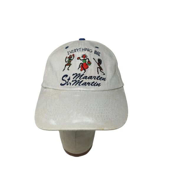 St Maarten Martin Tourist Strapback Hat Embroidered Spell Out Dancing SEE DESC - Picture 1 of 11